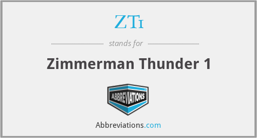 ZT1 - Zimmerman Thunder 1
