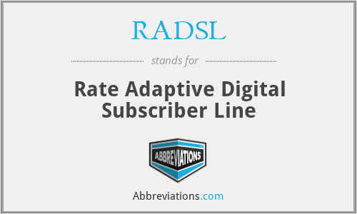 RADSL - Rate Adaptive Digital Subscriber Line