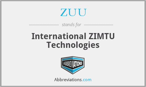 ZUU - International ZIMTU Technologies