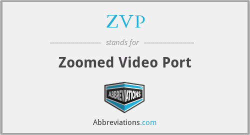 ZVP - Zoomed Video Port