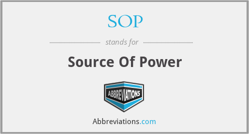 SOP - Source Of Power
