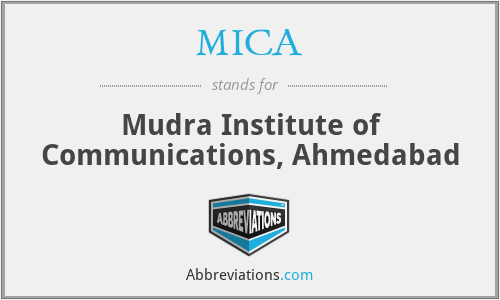 MICA - Mudra Institute of Communications, Ahmedabad