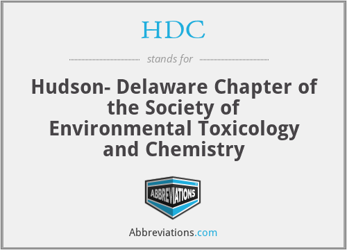 HDC - Hudson- Delaware Chapter of the Society of Environmental Toxicology and Chemistry