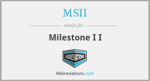 MSII - Milestone I I