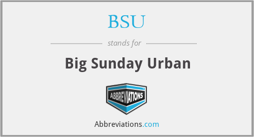 BSU - Big Sunday Urban