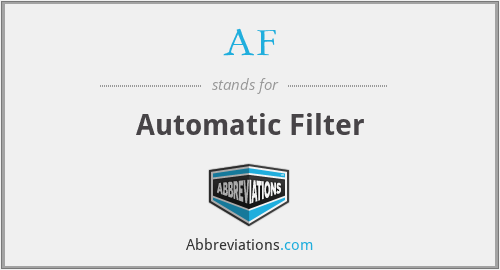 AF - Automatic Filter