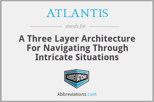 ATLANTIS - A Three Layer Architecture For Navigating Through Intricate Situations