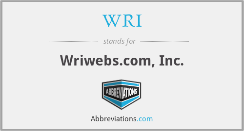 WRI - Wriwebs.com, Inc.
