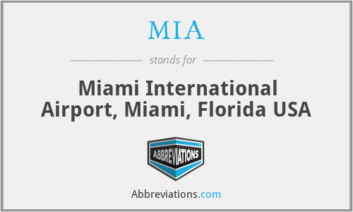 MIA - Miami International Airport, Miami, Florida USA