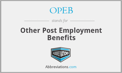 OPEB - Other Post Employment Benefits
