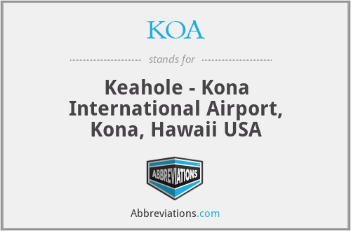KOA - Keahole - Kona International Airport, Kona, Hawaii USA