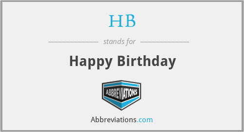 HB - Happy Birthday