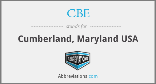 CBE - Cumberland, Maryland USA
