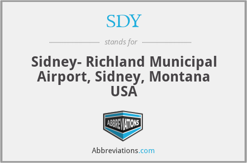 SDY - Sidney- Richland Municipal Airport, Sidney, Montana USA