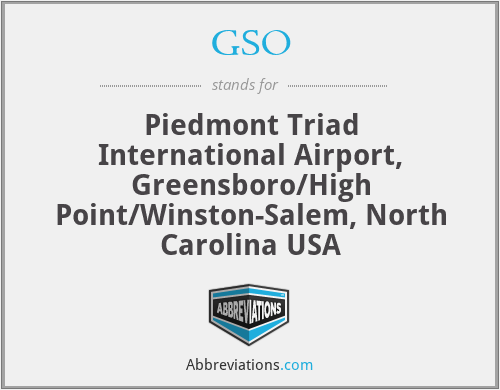 GSO - Piedmont Triad International Airport, Greensboro/High Point/Winston-Salem, North Carolina USA