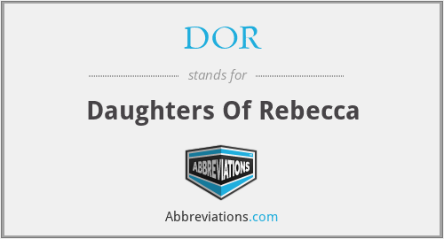 DOR - Daughters Of Rebecca