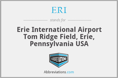 ERI - Erie International Airport Tom Ridge Field, Erie, Pennsylvania USA