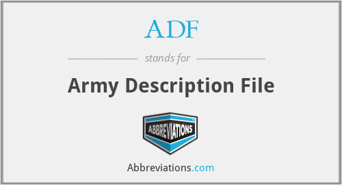 ADF - Army Description File