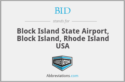 BID - Block Island State Airport, Block Island, Rhode Island USA