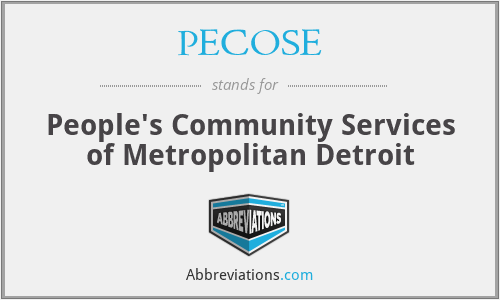 PECOSE - People's Community Services of Metropolitan Detroit