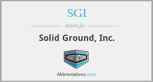 SGI - Solid Ground, Inc.