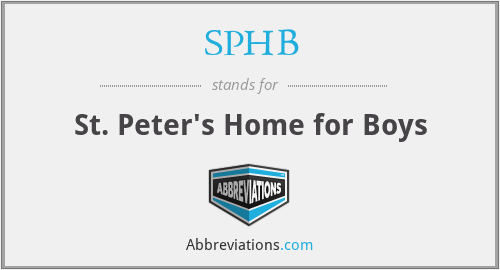 SPHB - St. Peter's Home for Boys