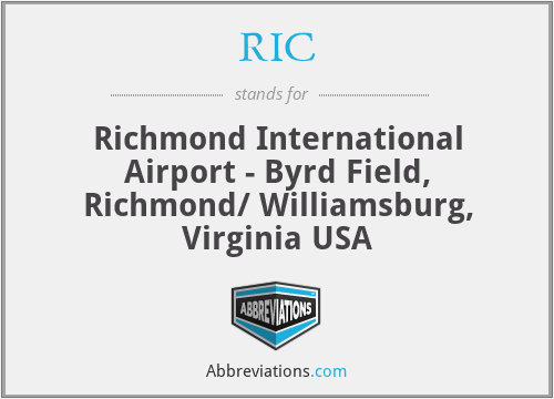RIC - Richmond International Airport - Byrd Field, Richmond/ Williamsburg, Virginia USA