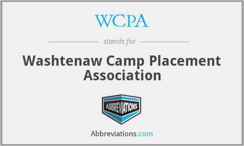 WCPA - Washtenaw Camp Placement Association