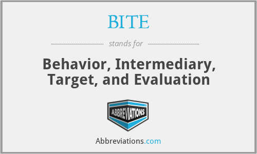 BITE - Behavior, Intermediary, Target, and Evaluation