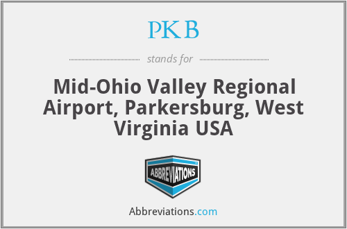 PKB - Mid-Ohio Valley Regional Airport, Parkersburg, West Virginia USA