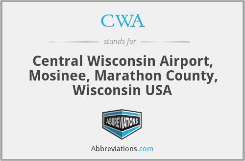 CWA - Central Wisconsin Airport, Mosinee, Marathon County, Wisconsin USA