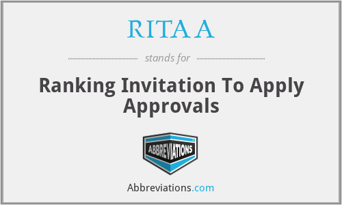 RITAA - Ranking Invitation To Apply Approvals