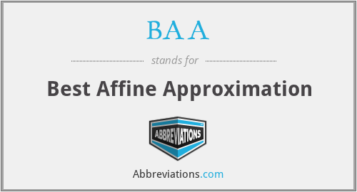 BAA - Best Affine Approximation