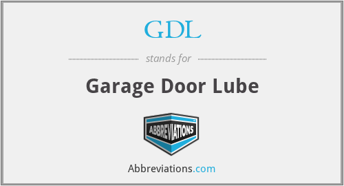 GDL - Garage Door Lube