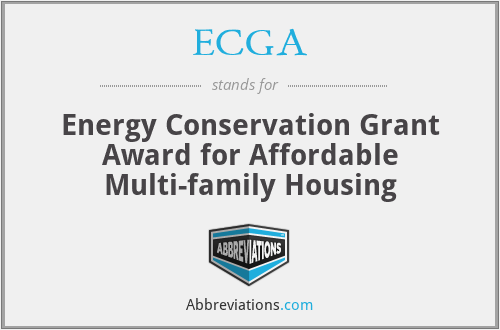 ECGA - Energy Conservation Grant Award for Affordable Multi-family Housing