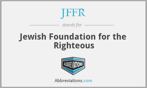 JFFR - Jewish Foundation for the Righteous