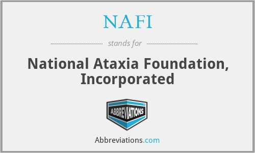 NAFI - National Ataxia Foundation, Incorporated