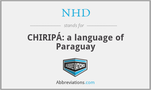 NHD - CHIRIPÁ: a language of Paraguay
