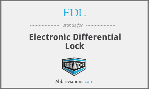 EDL - Electronic Differential Lock