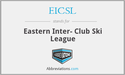 EICSL - Eastern Inter- Club Ski League