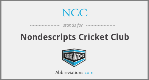 NCC - Nondescripts Cricket Club