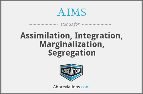 AIMS - Assimilation, Integration, Marginalization, Segregation