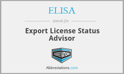 ELISA - Export License Status Advisor