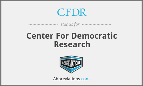 CFDR - Center For Democratic Research