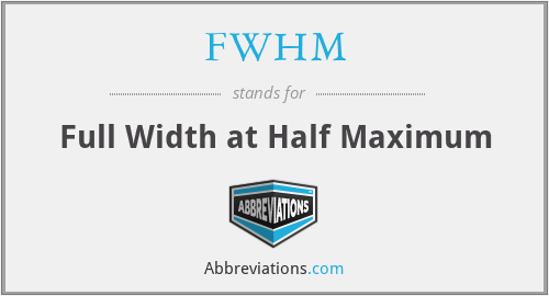 FWHM - Full Width at Half Maximum