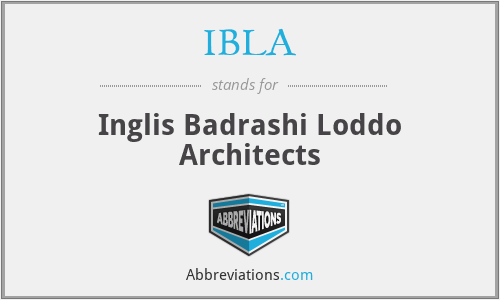 IBLA - Inglis Badrashi Loddo Architects