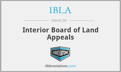 IBLA - Interior Board of Land Appeals