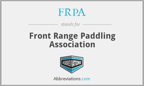 FRPA - Front Range Paddling Association