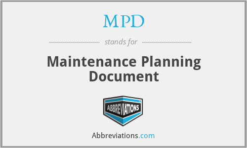 MPD - Maintenance Planning Document