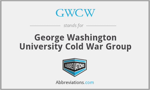 GWCW - George Washington University Cold War Group